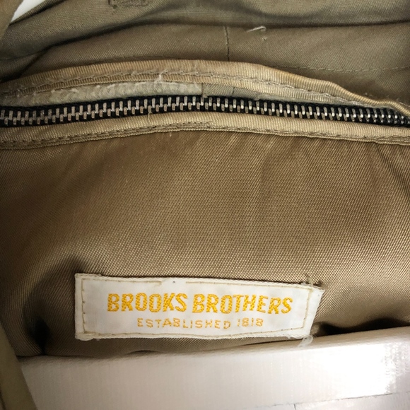 BROOKS BROTHERS Khaki Trench Coat w/ Liner -44R - Picture 6 of 7